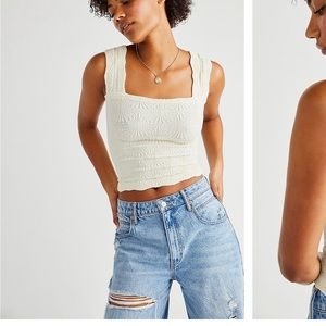 Free People Love Letter Cami in ivory.